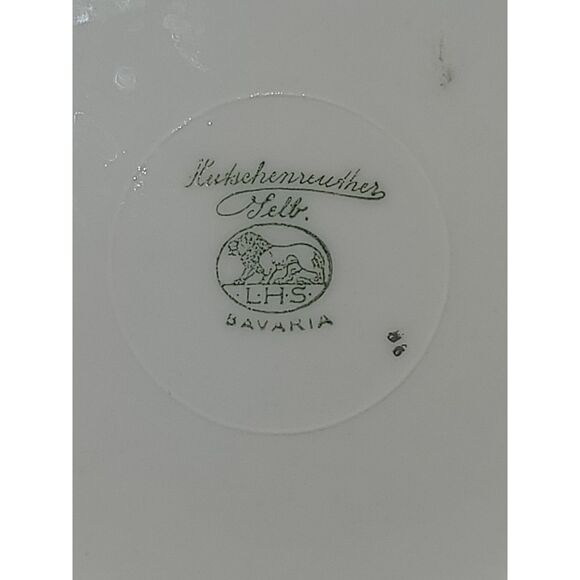 Hutschenreuther Selb HUT6 Floral & Swag 9" Round Vegetable Bowl 1920's Vintage - Picture 4 of 6